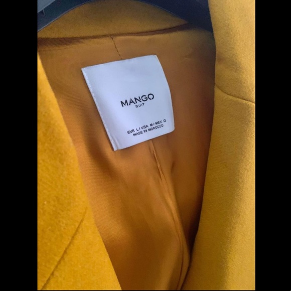 MANGO Designer Wool Trench - Mustard (M) - Picture 4 of 9